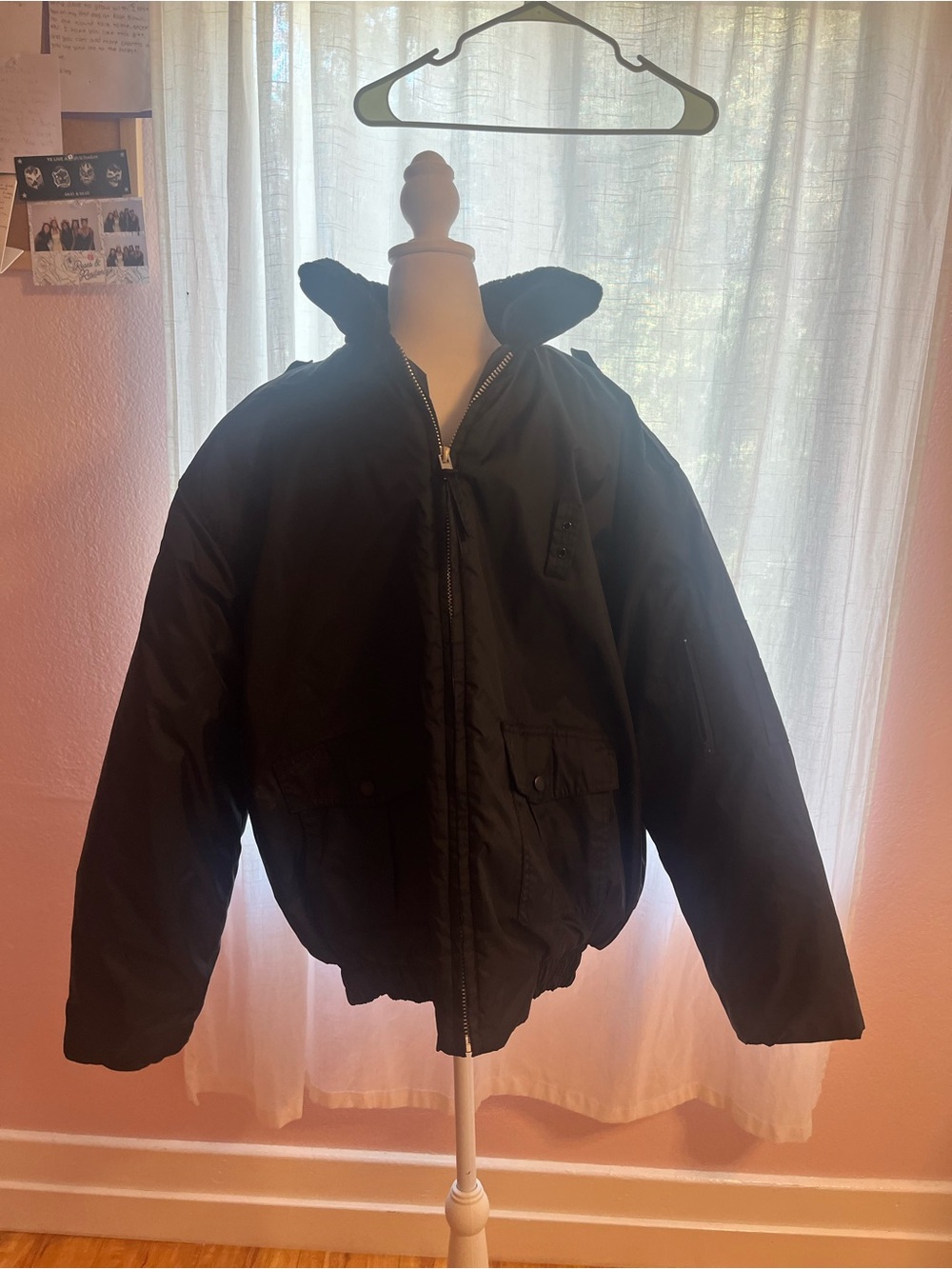 Men's Black Puffer Jacket - Classic Winter Coat